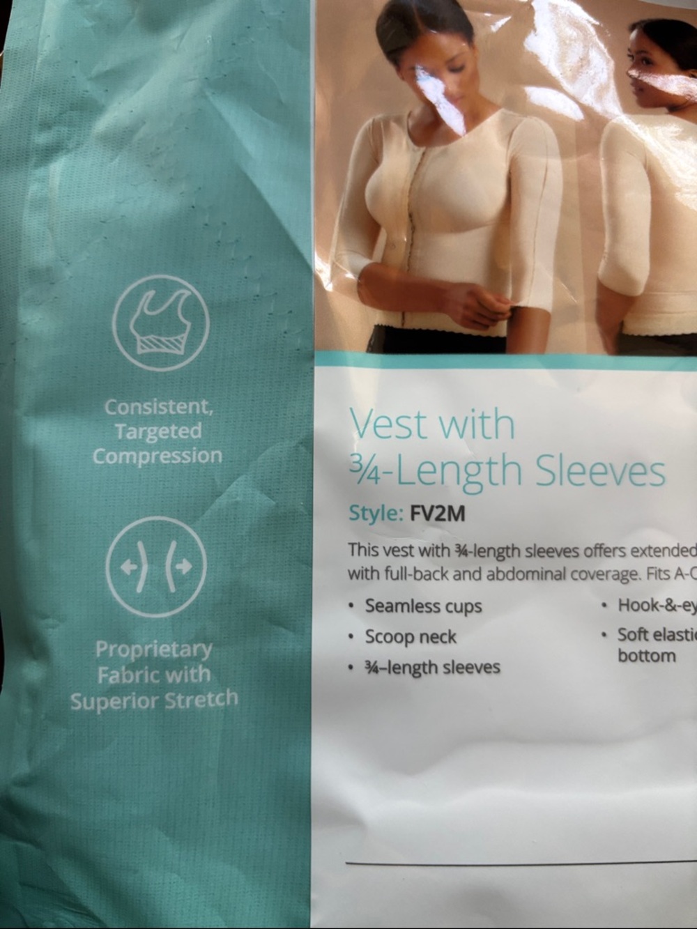 Marena Recovery Vest with 3/4-Length Sleeves in - Picture 2 of 5